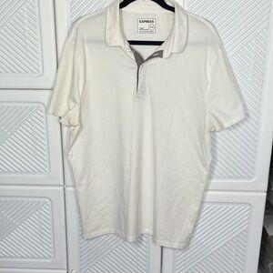 Express Men's White Polo Shirt